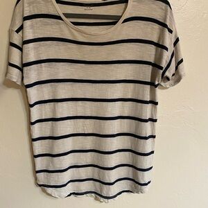 Madewell Tee - White/Navy Stripe